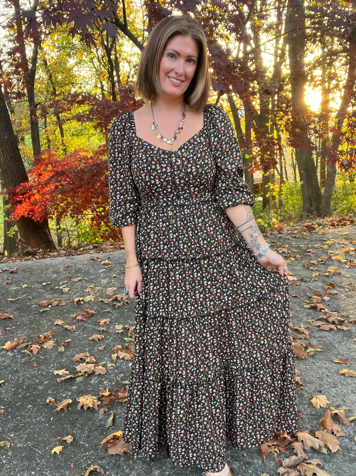 SWEETHEART FLORAL MAXI DRESS