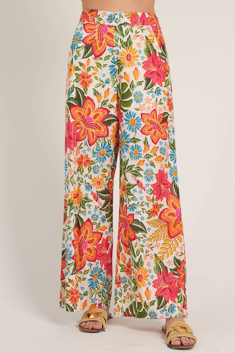 Lucie Floral Flowy Pants