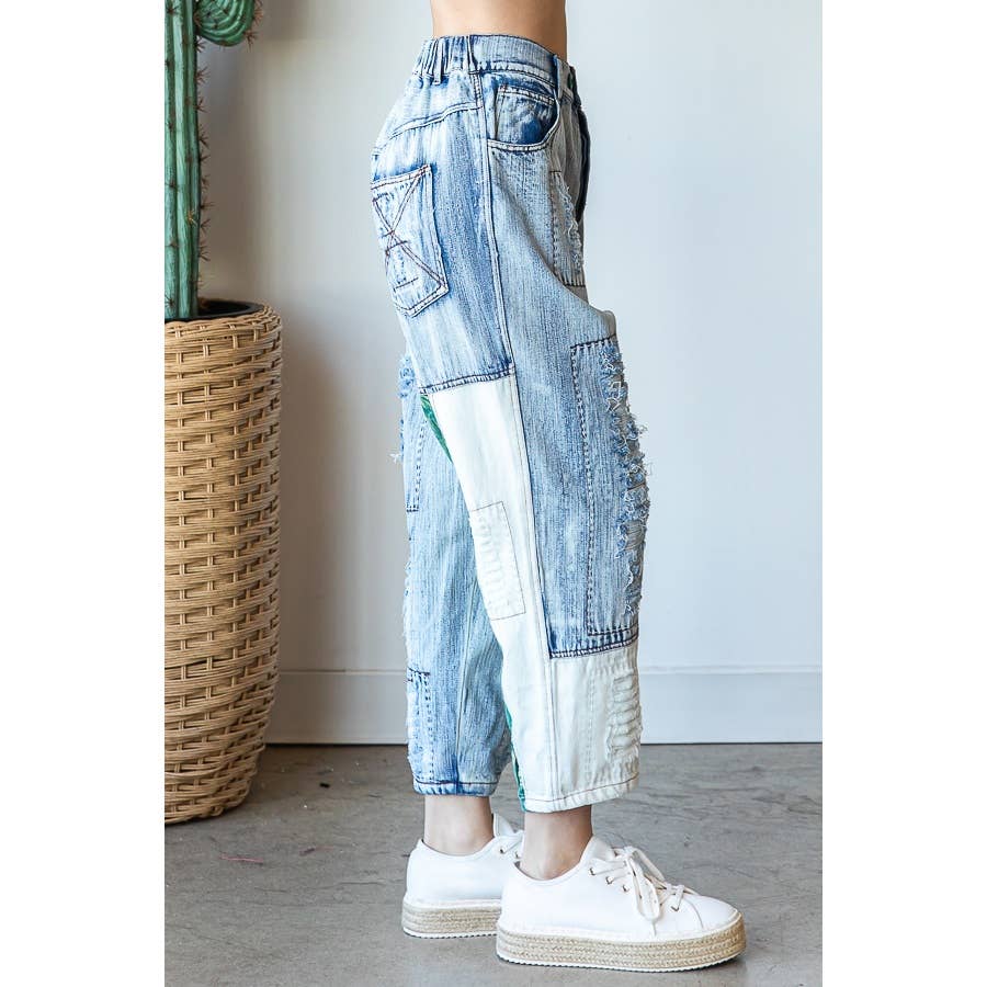 Oli & Hali patchwork denim jeans