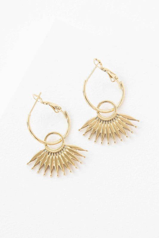 ONLINE EXCLUSIVE Palm Drop Hoop Earrings