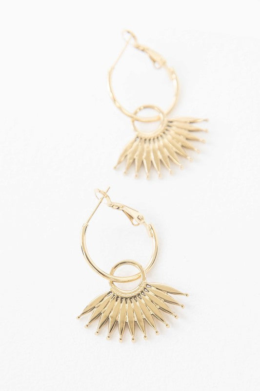 ONLINE EXCLUSIVE Palm Drop Hoop Earrings