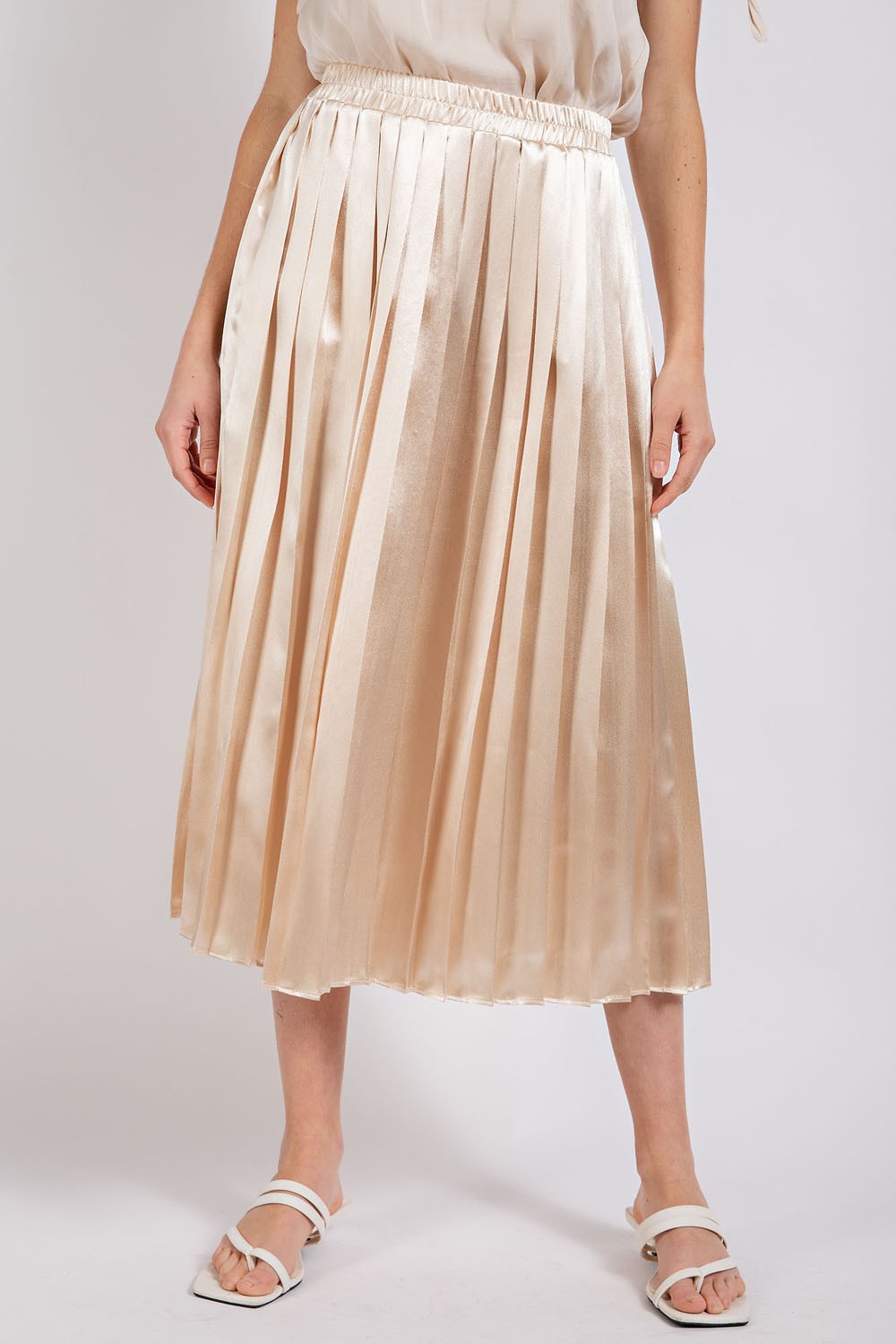 Wanderlust Metallic Midi Skirt