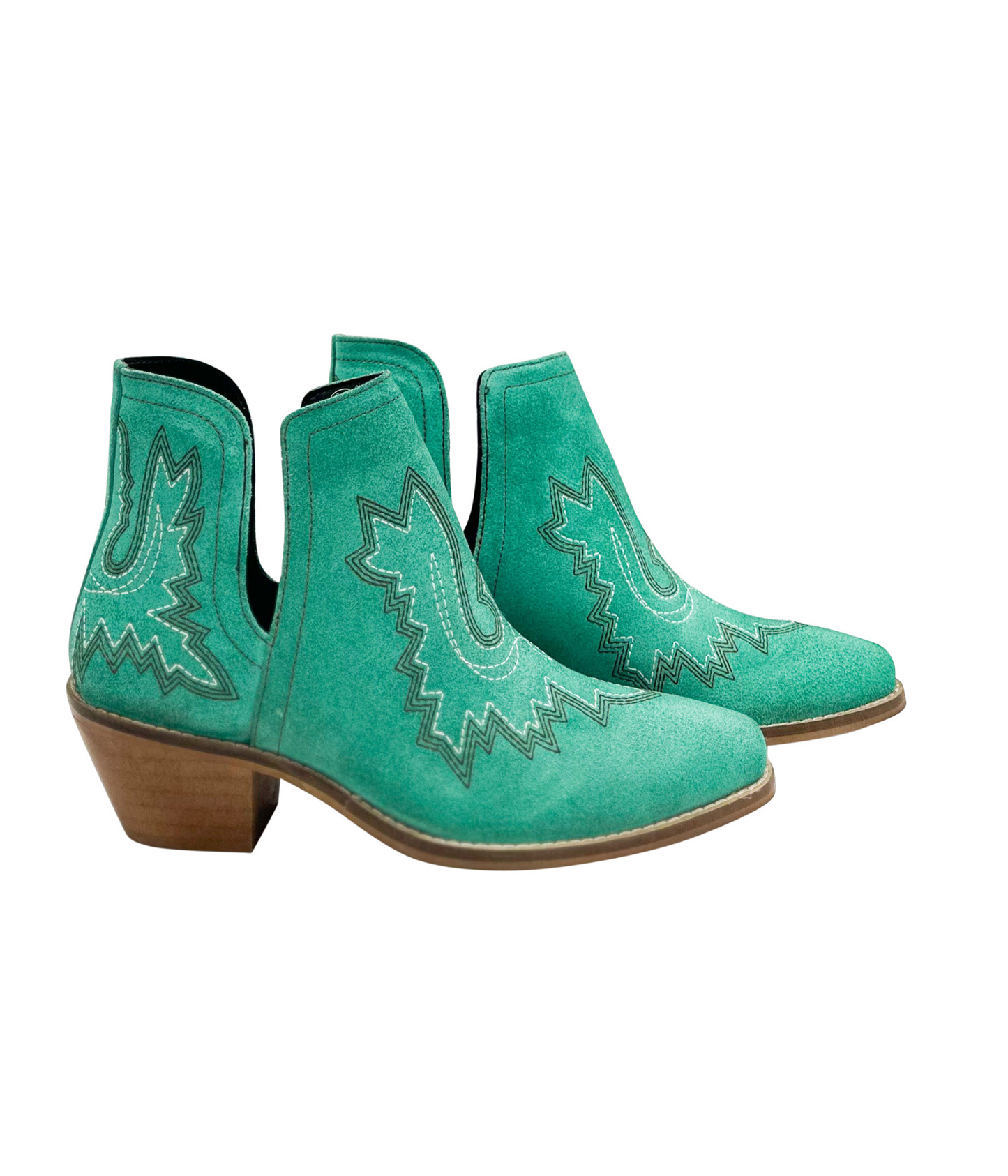 ONLINE EXCLUSIVE Kickin' Booties in Turquoise Suede