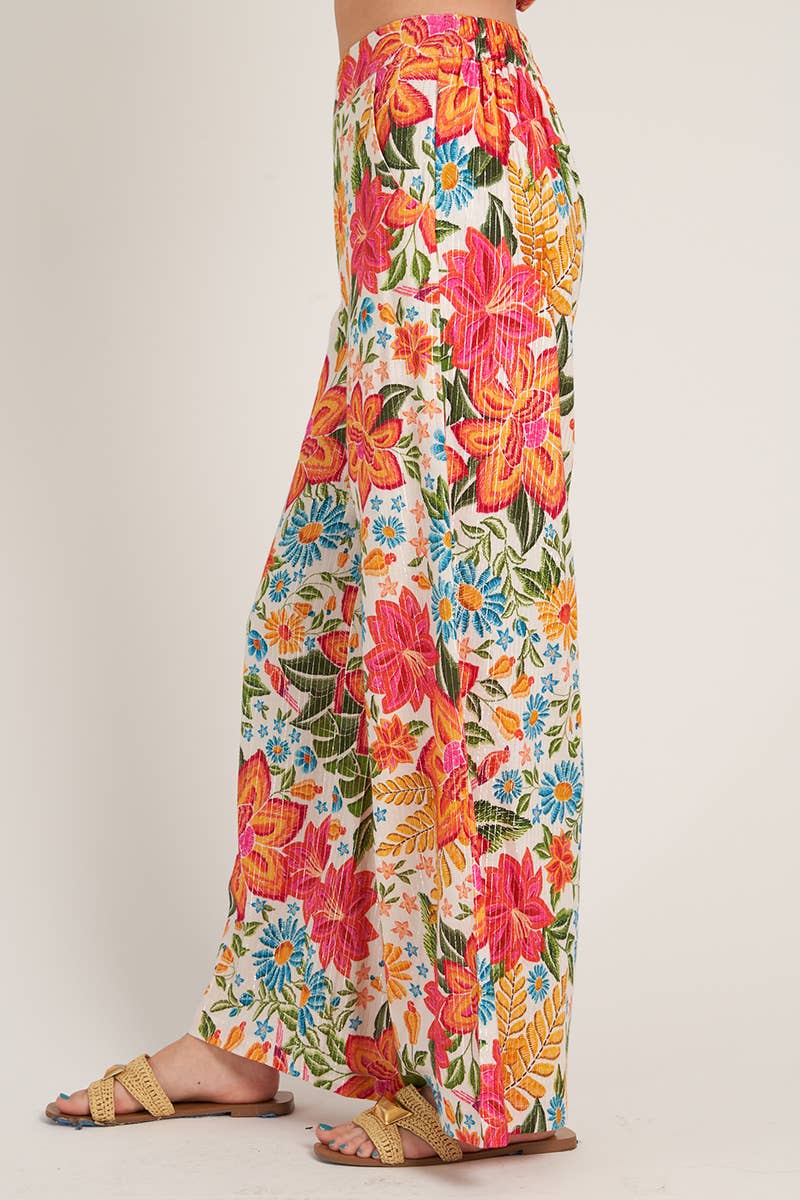 Lucie Floral Flowy Pants