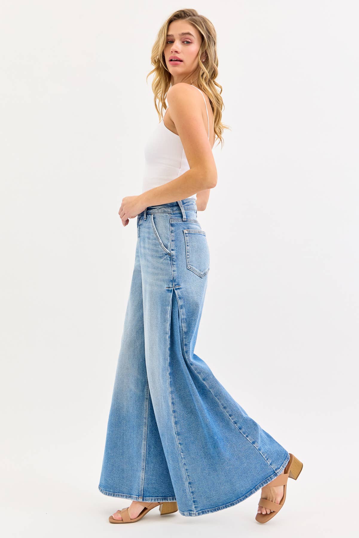 チェロlino42c Cello High Rise Super Wide Leg jeans – Birch & Iris