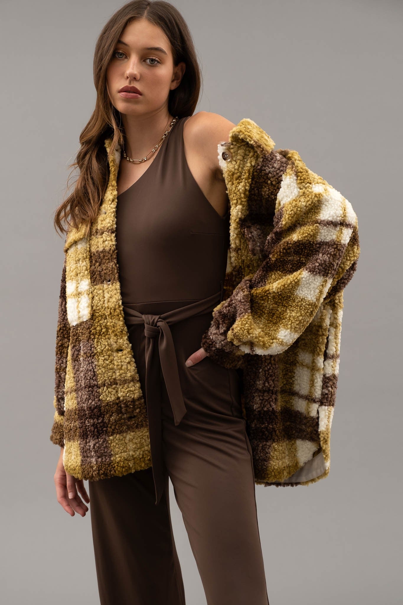 Sherpa Plaid Shacket