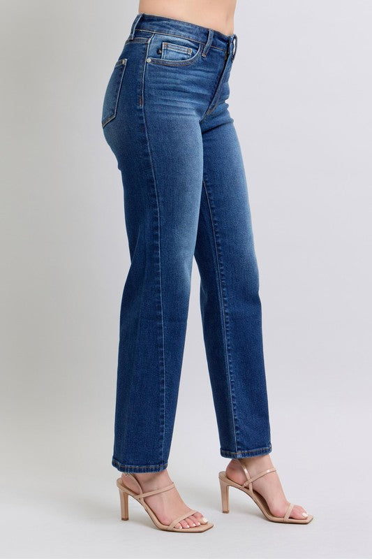 ONLINE EXCLUSIVE Judy Blue Side Seam Detail Straight Jeans with Pockets