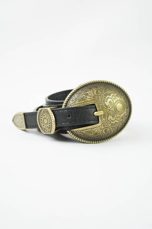Bestseller! - Oval Embossed Vintage Buckle Belt ðŸ¤
