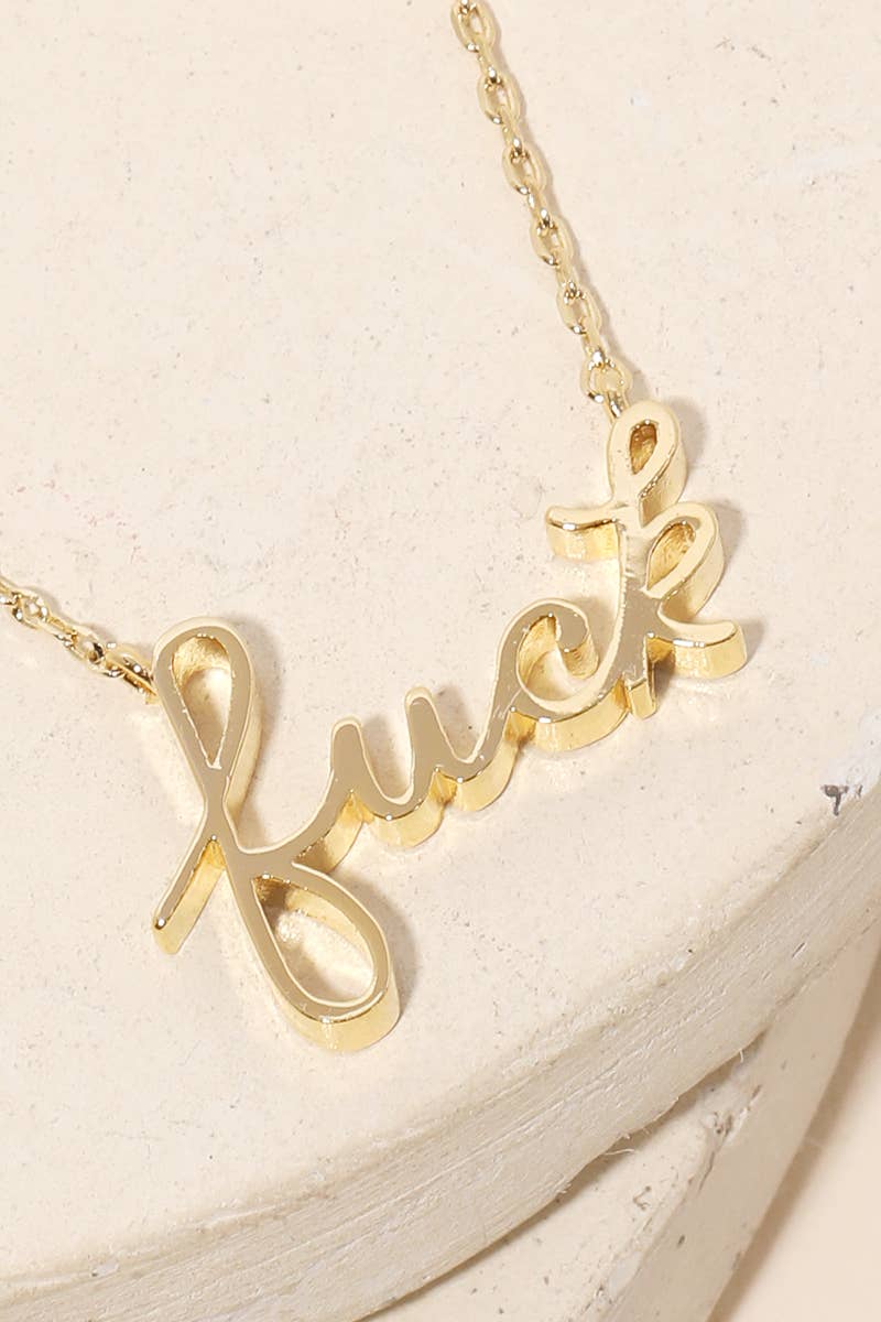 cursive Fuck Pendant Necklace