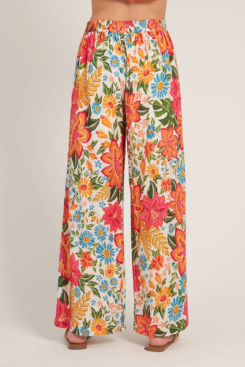 Lucie Floral Flowy Pants