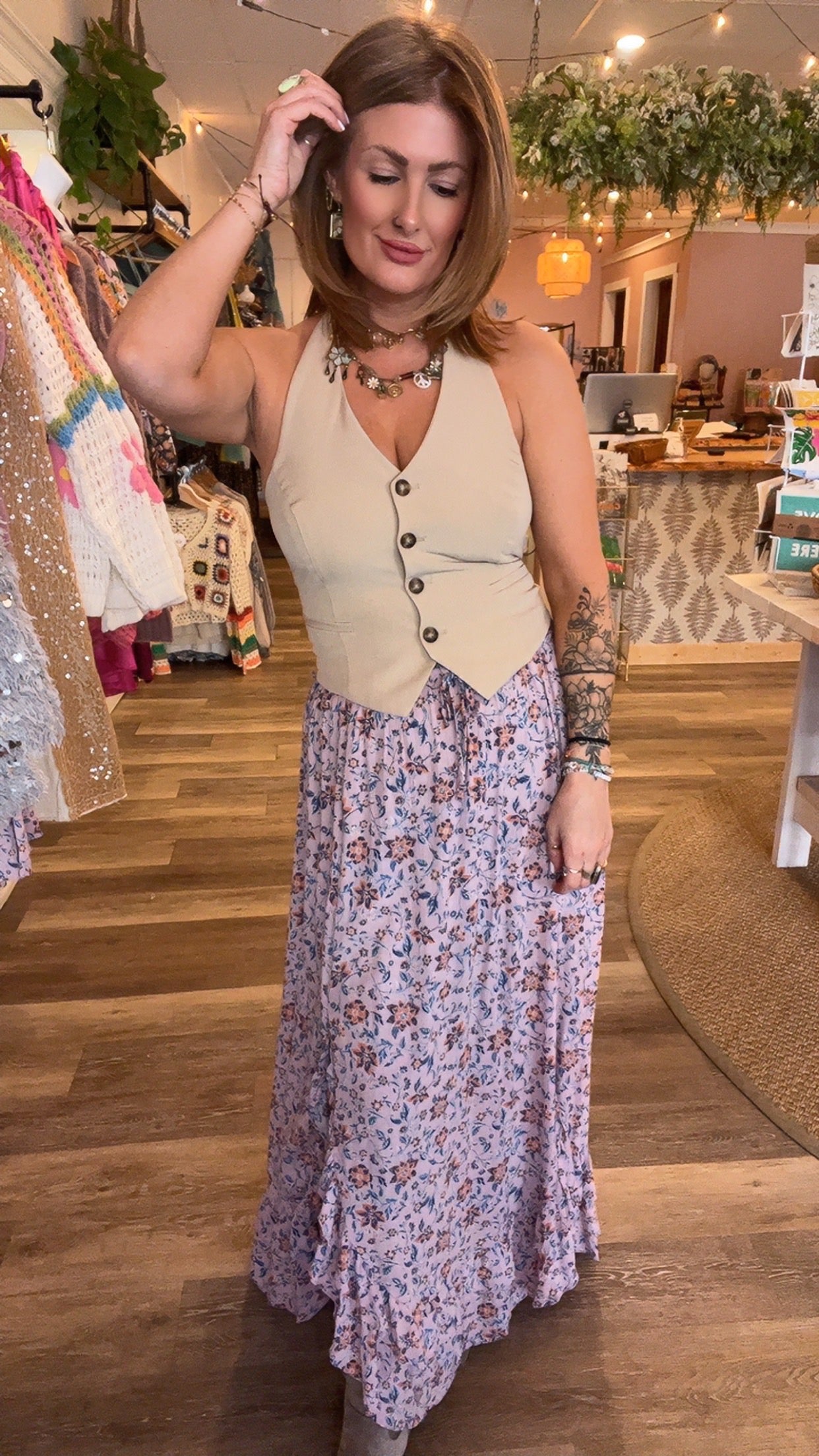 Secret garden maxi skirt