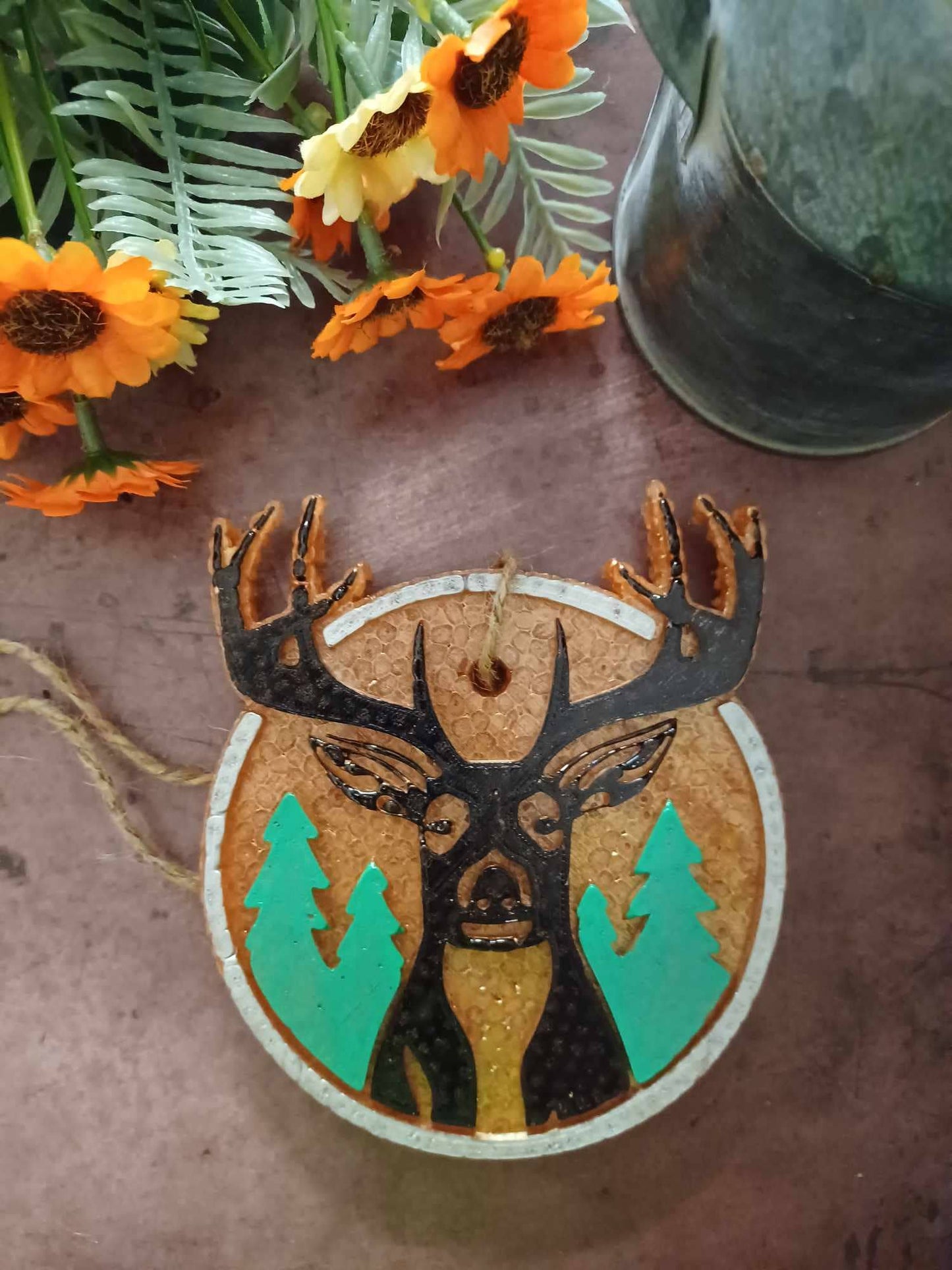 Deer Head Circle car Freshie