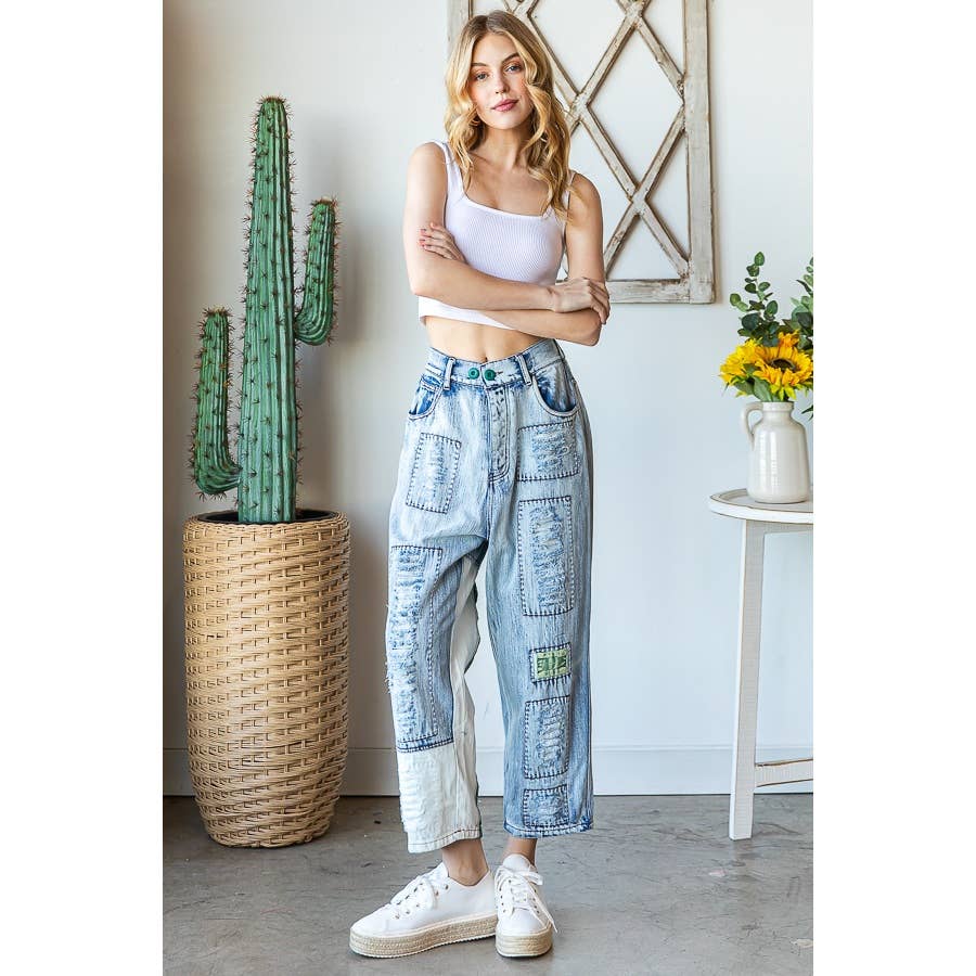 Oli & Hali patchwork denim jeans