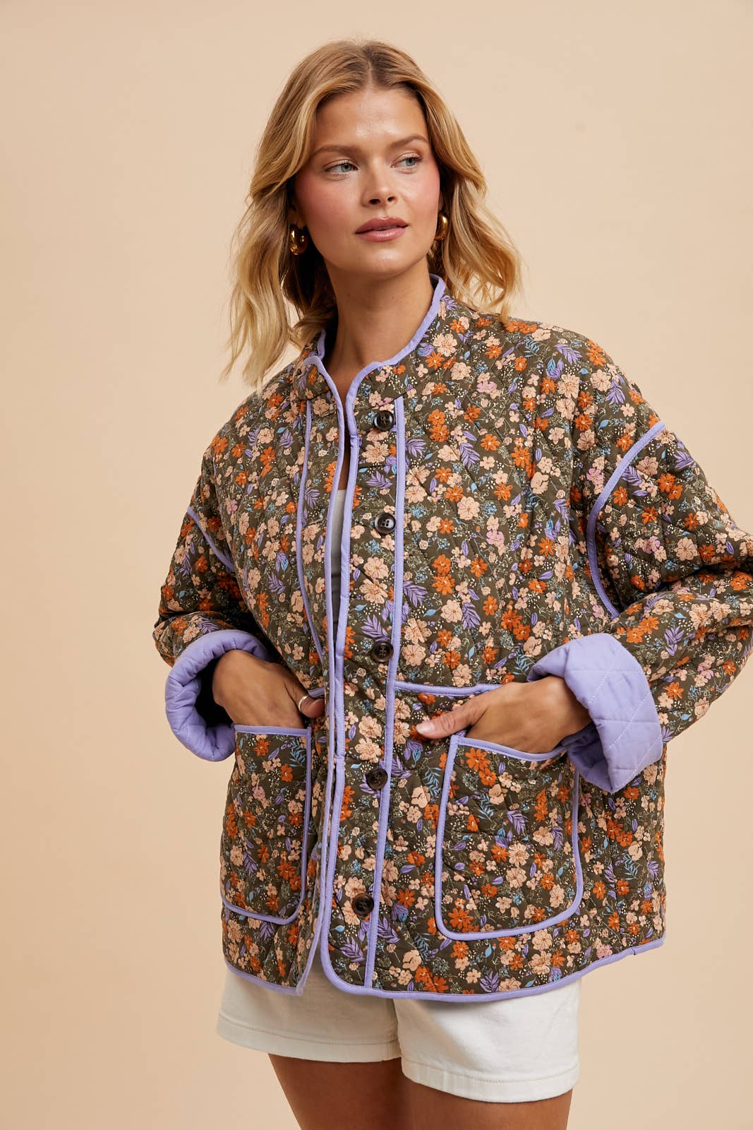 Quinn Floral quilted jacket