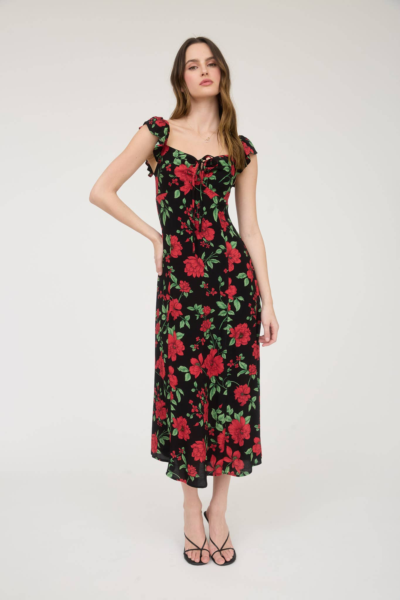 Ryan Floral midi dress