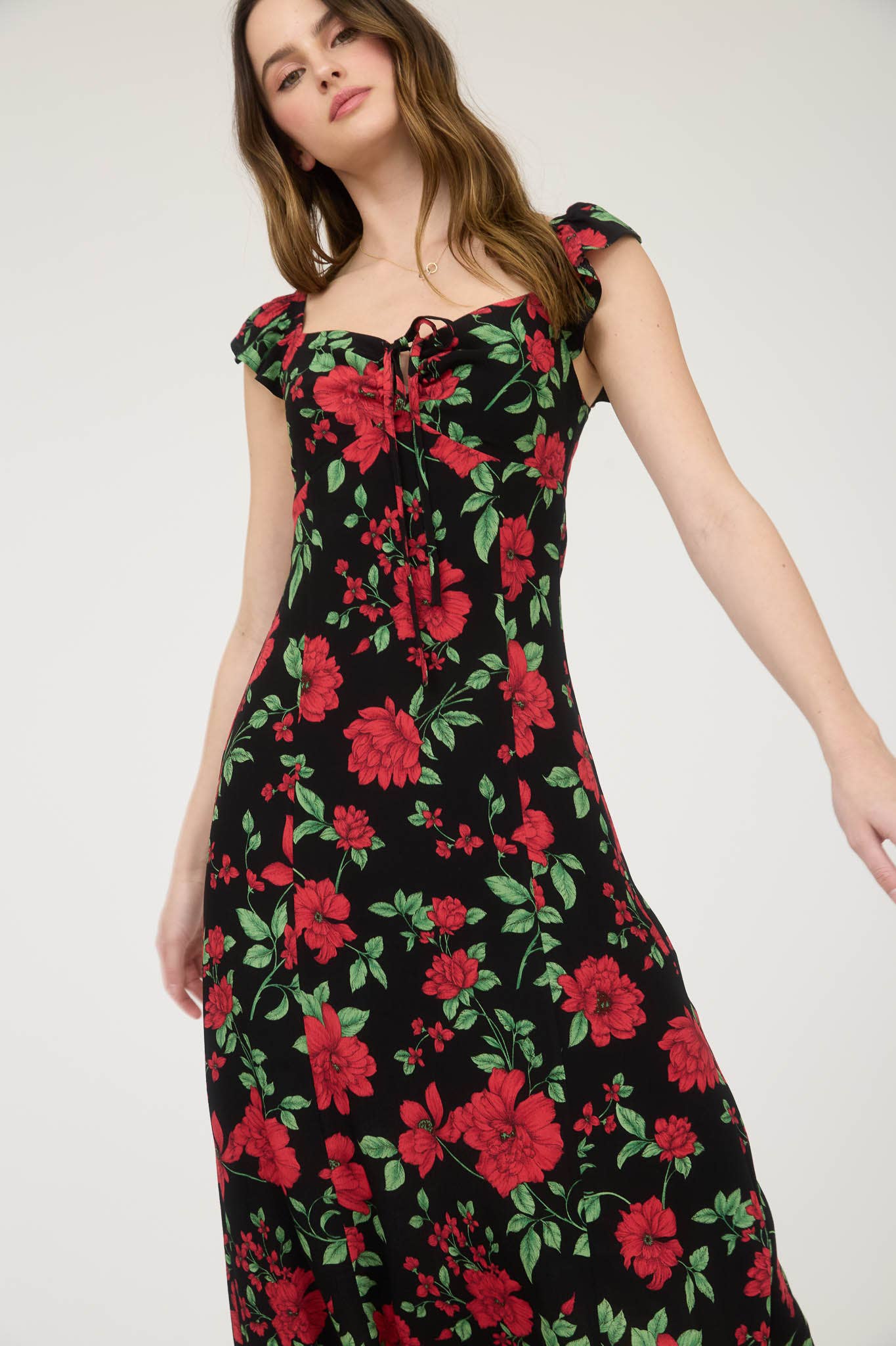 Ryan Floral midi dress