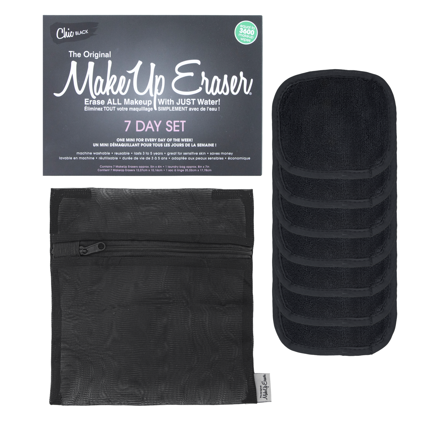 Chic Black 7-Day Set |makeup eraser