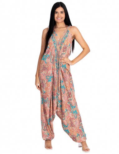 OS 0-16 Handcrafted halter jumpsuit