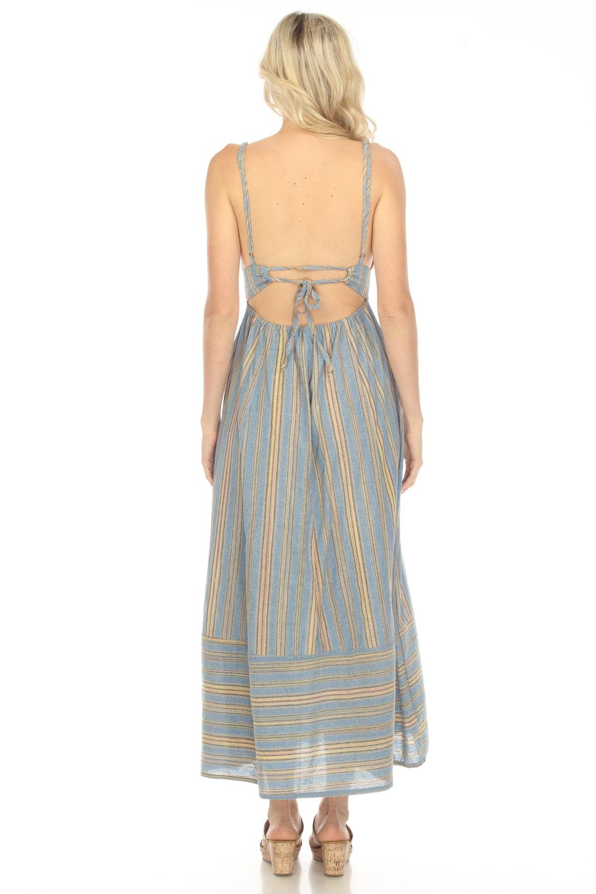 Lila Striped Maxi Dress