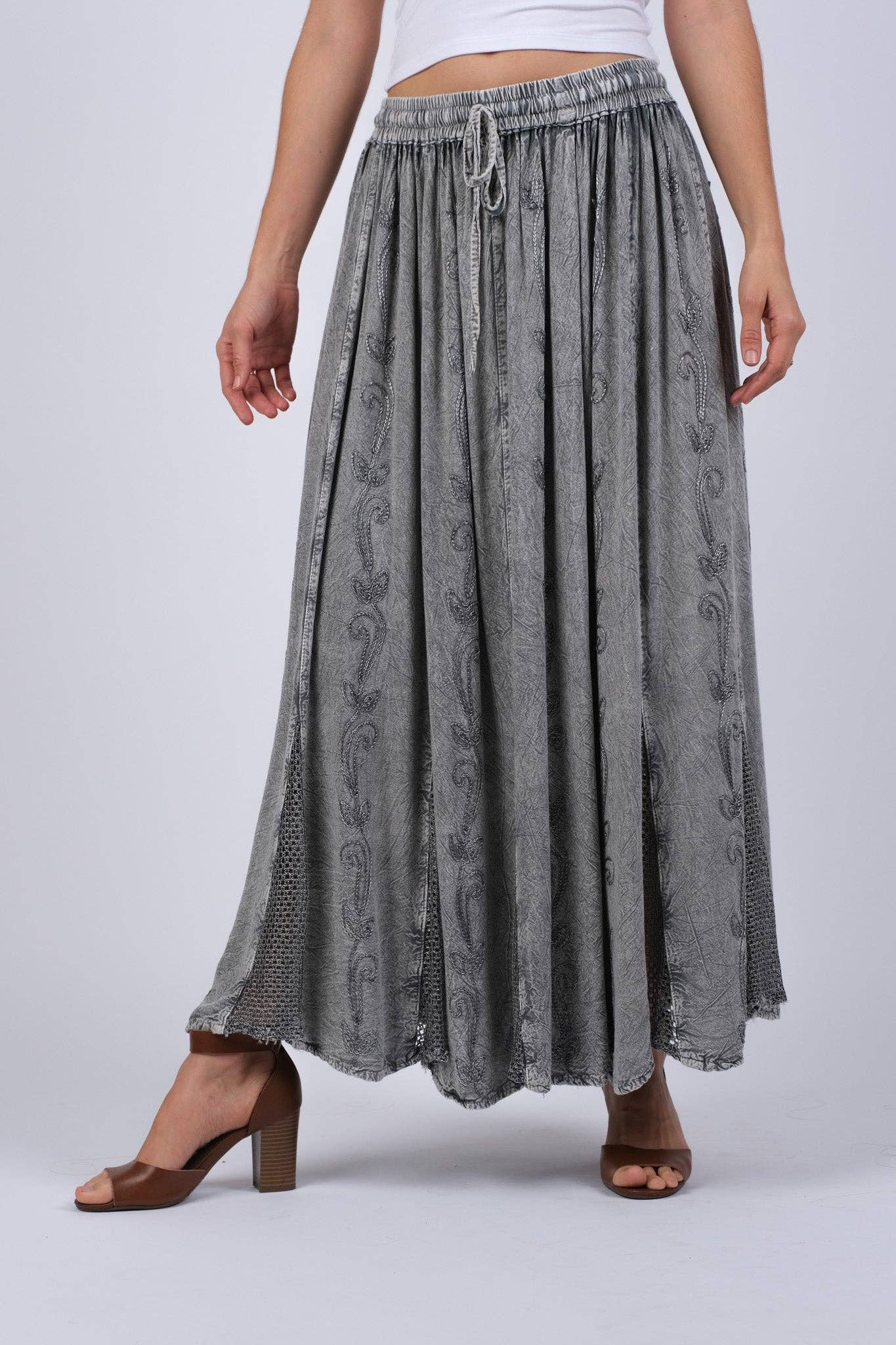 Handcrafted OS boho maxi skirt