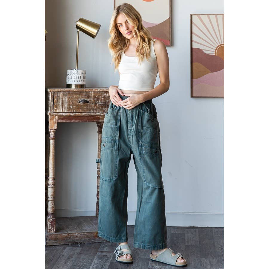 Oli & Hali mineral wash cargo jeans