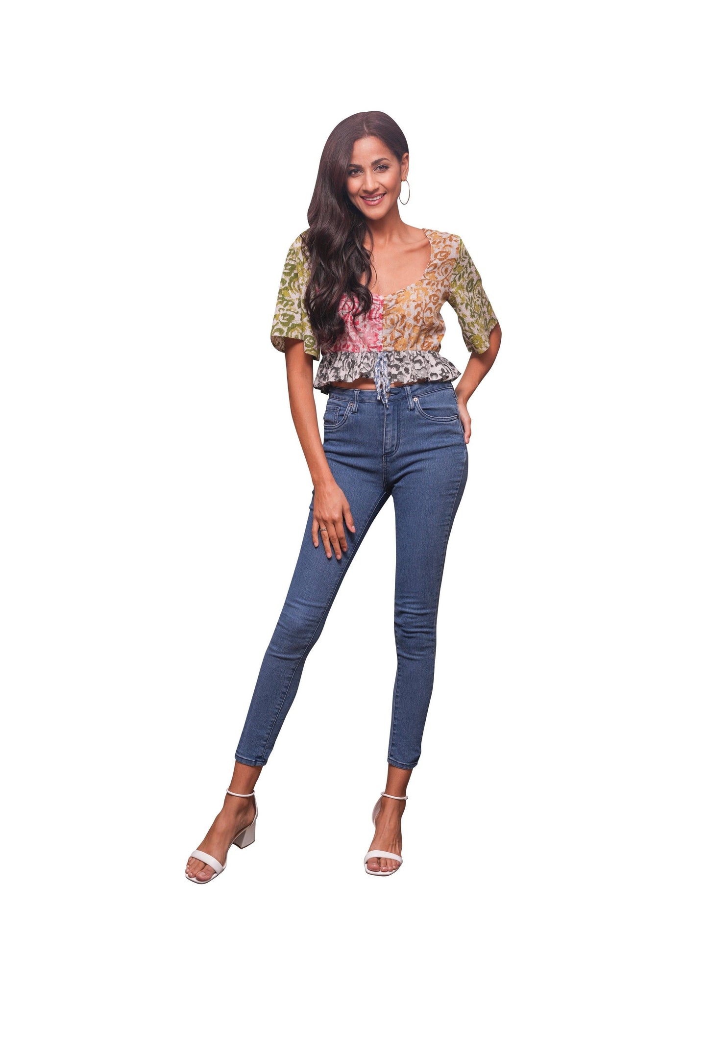 Handcrafted Summer Splendor Patchwork Crop Top