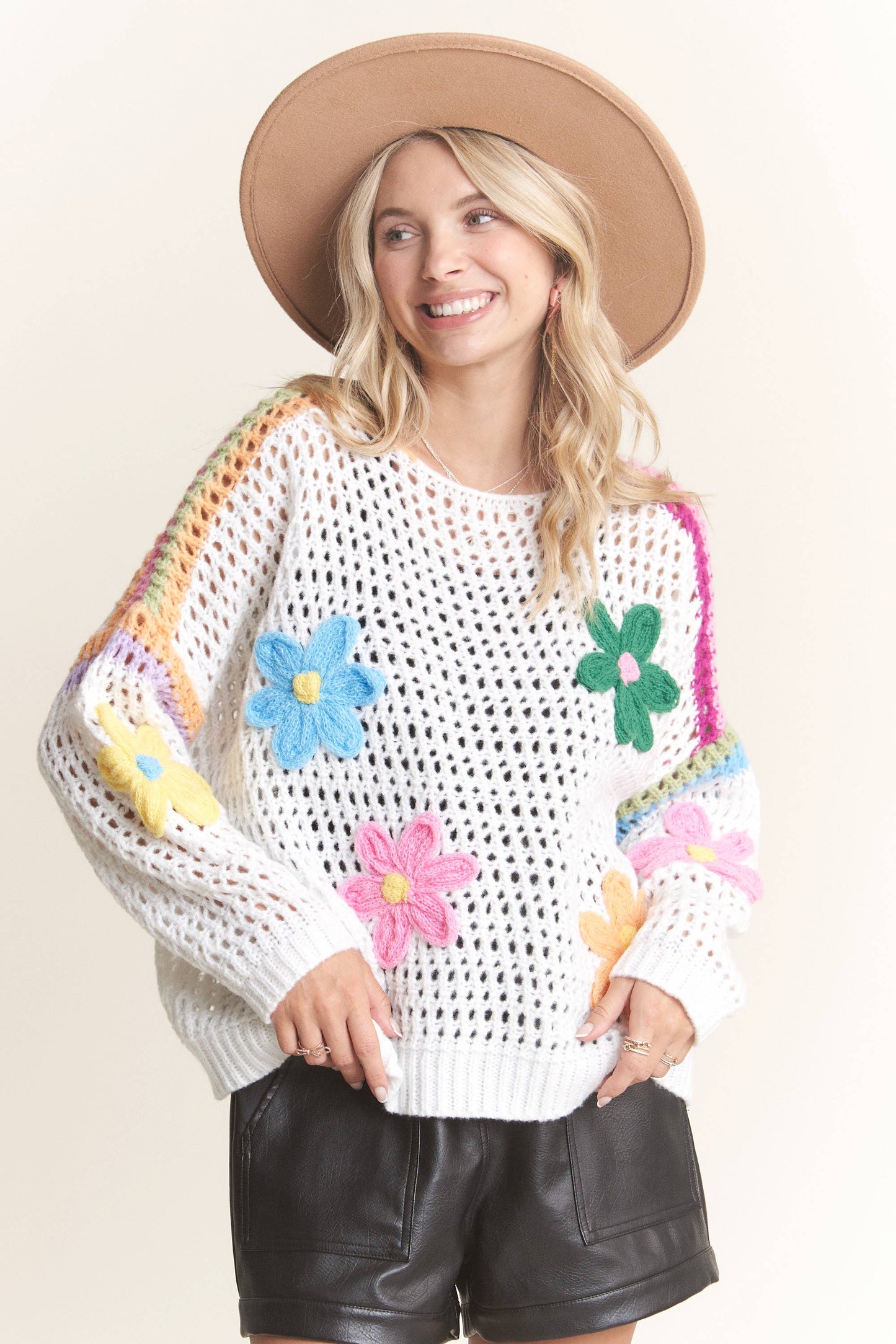 Melanie crochet pullover