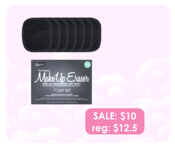 Chic Black 7-Day Set |makeup eraser