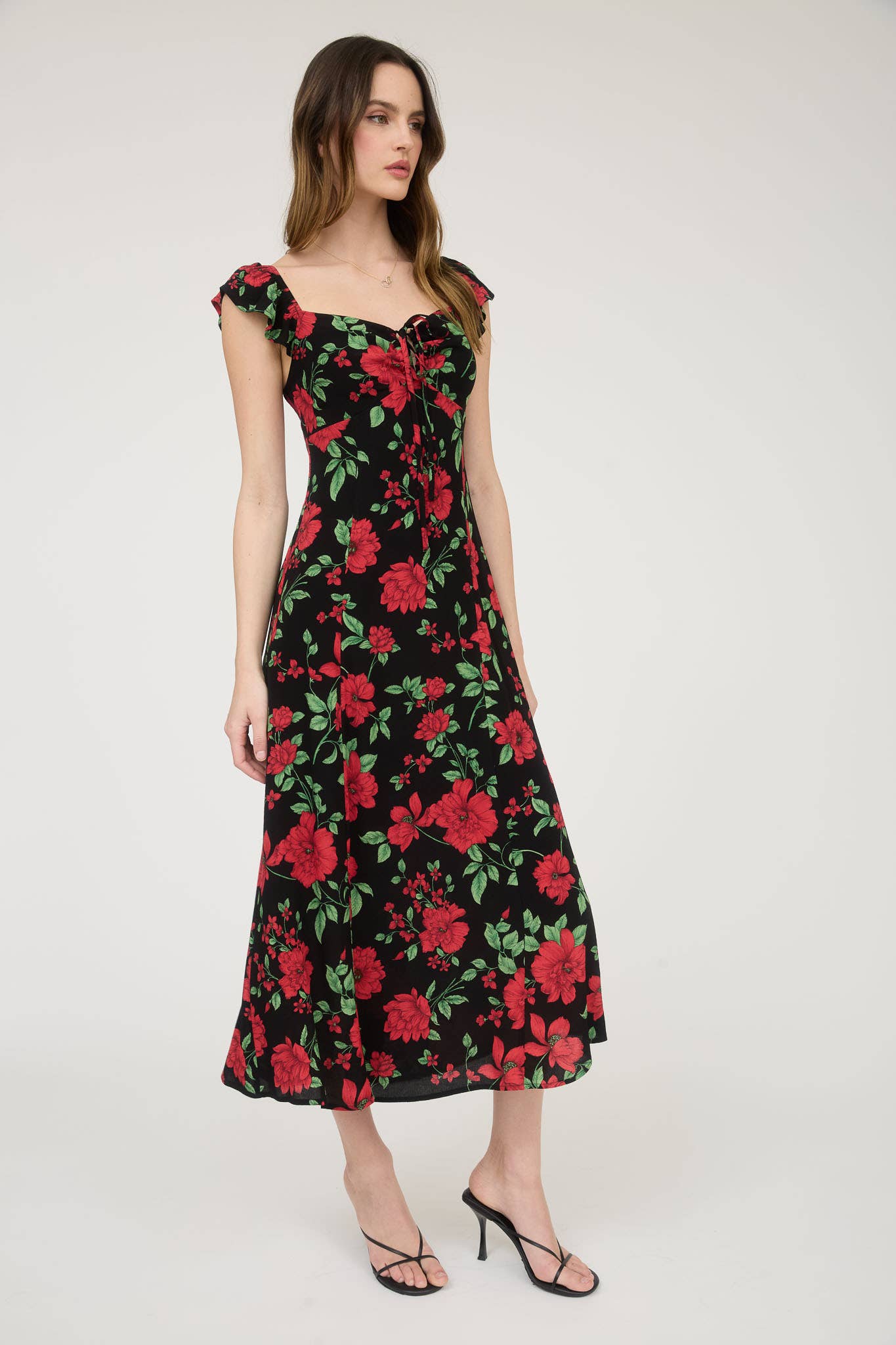 Ryan Floral midi dress