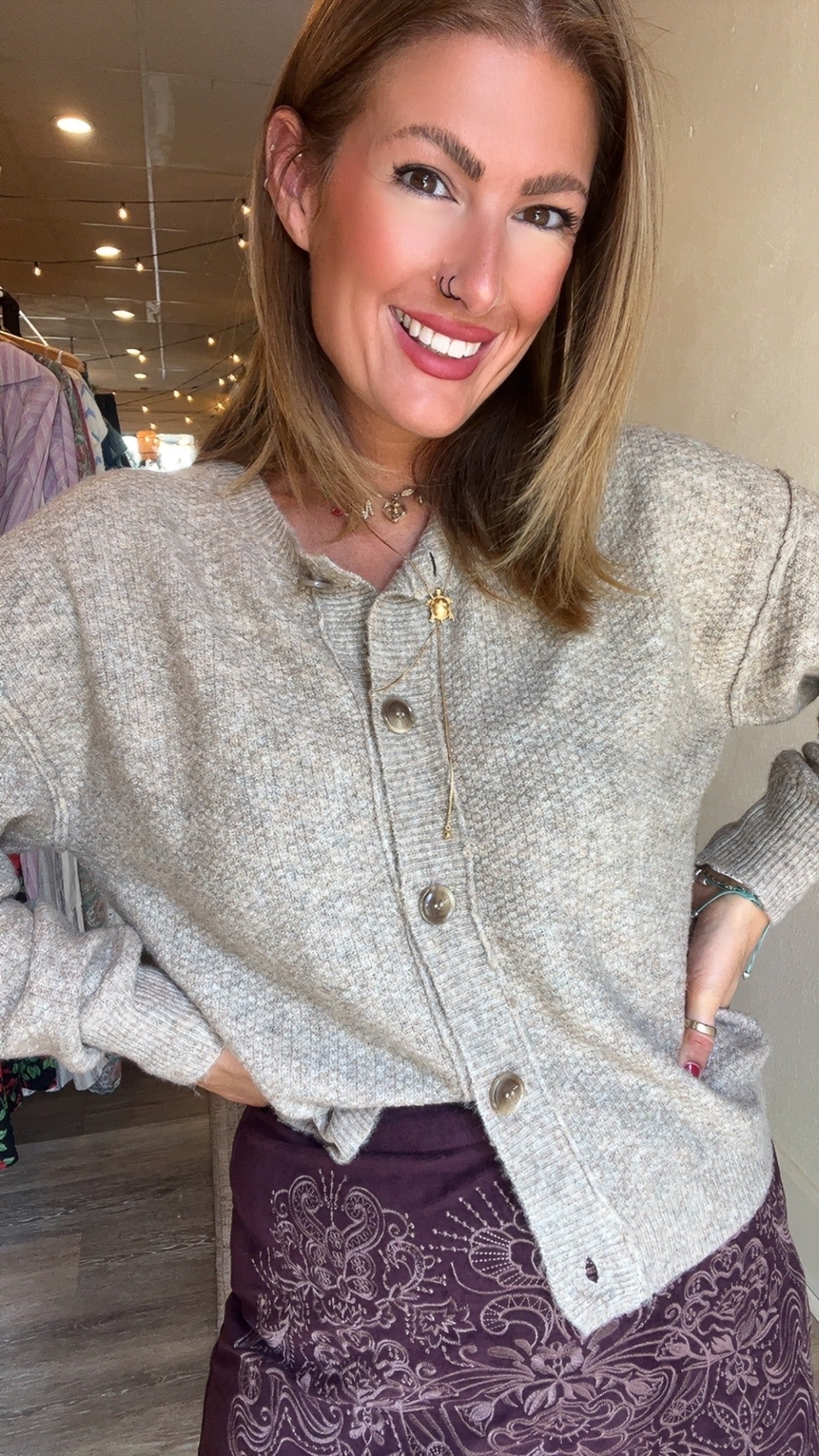 Aiden knit button down cardigan