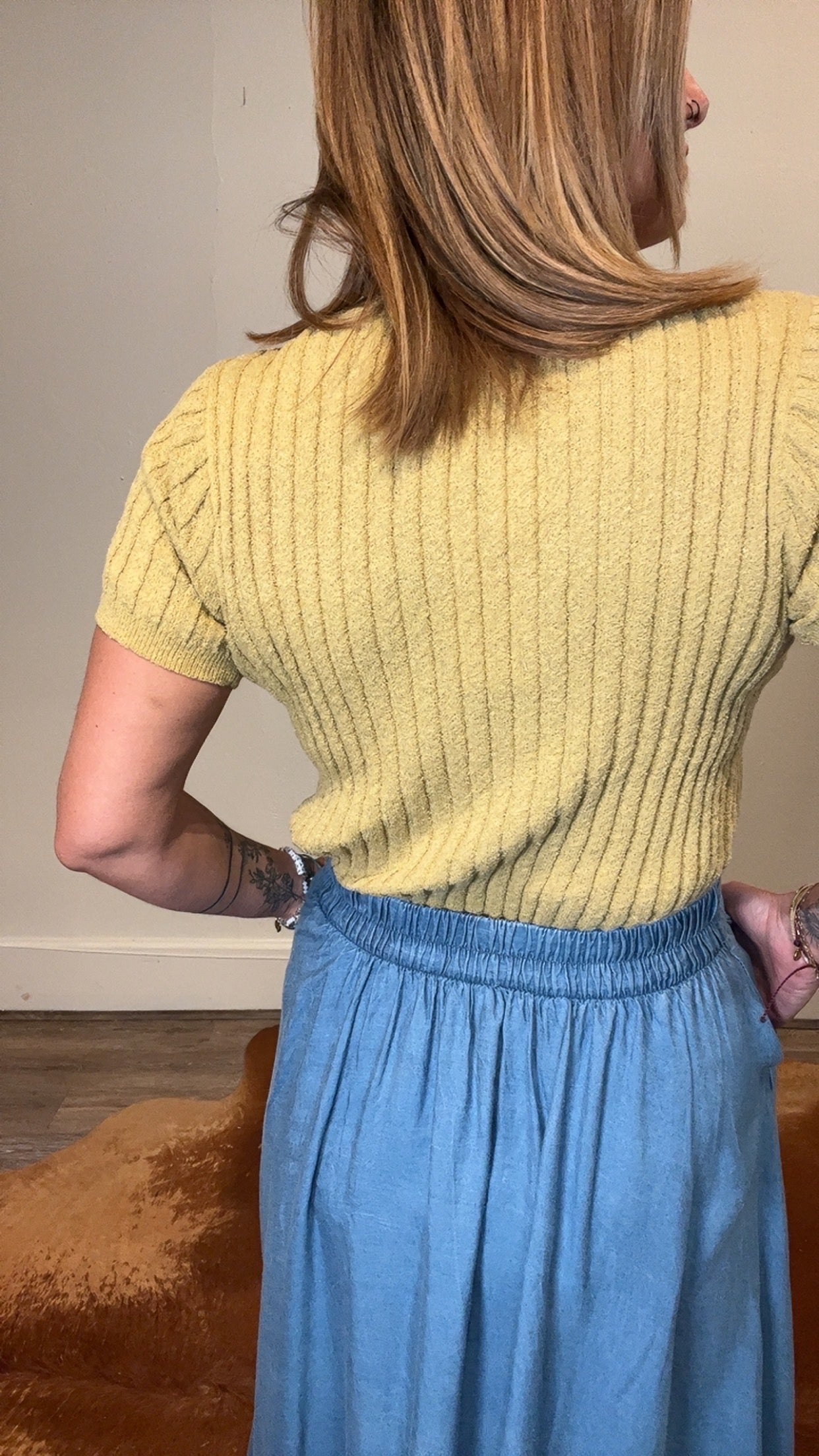 Carly Ribbed Knit Sweater Top