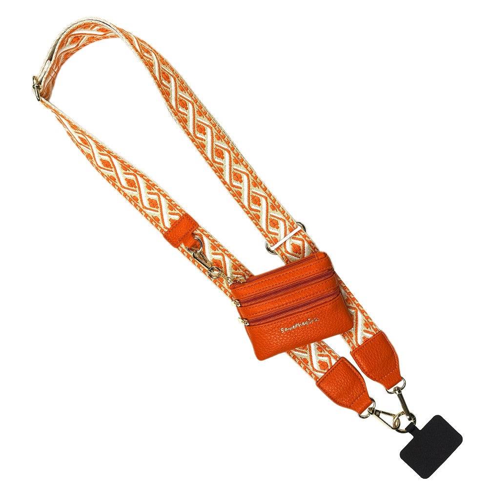 ONLINE EXCLUSIVE Save the girls Clip & Go Strap w/Zippered Pouch phone strap XOXO