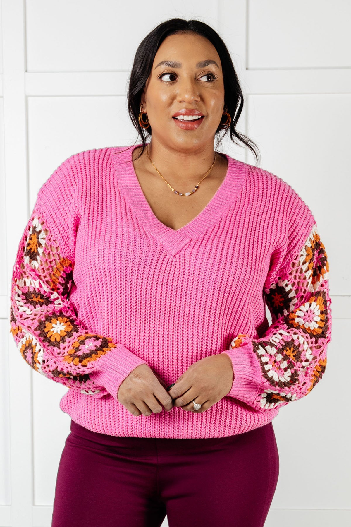 ONLINE EXCLUSIVE Can't Stop this Feeling V-Neck Knit Sweater