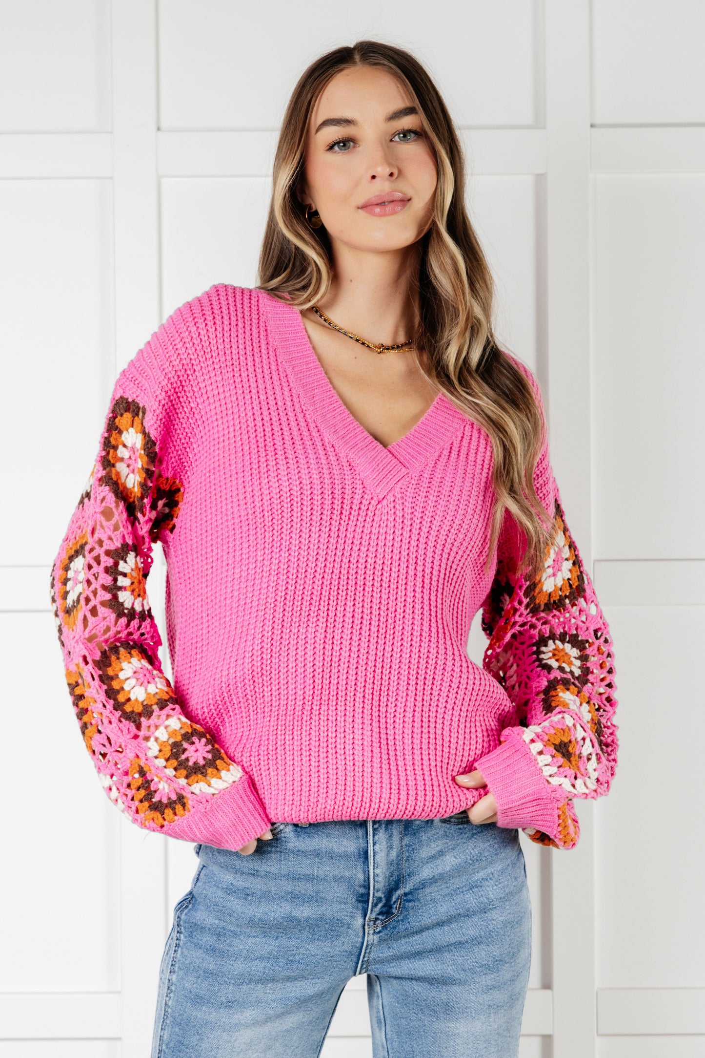 ONLINE EXCLUSIVE Can't Stop this Feeling V-Neck Knit Sweater
