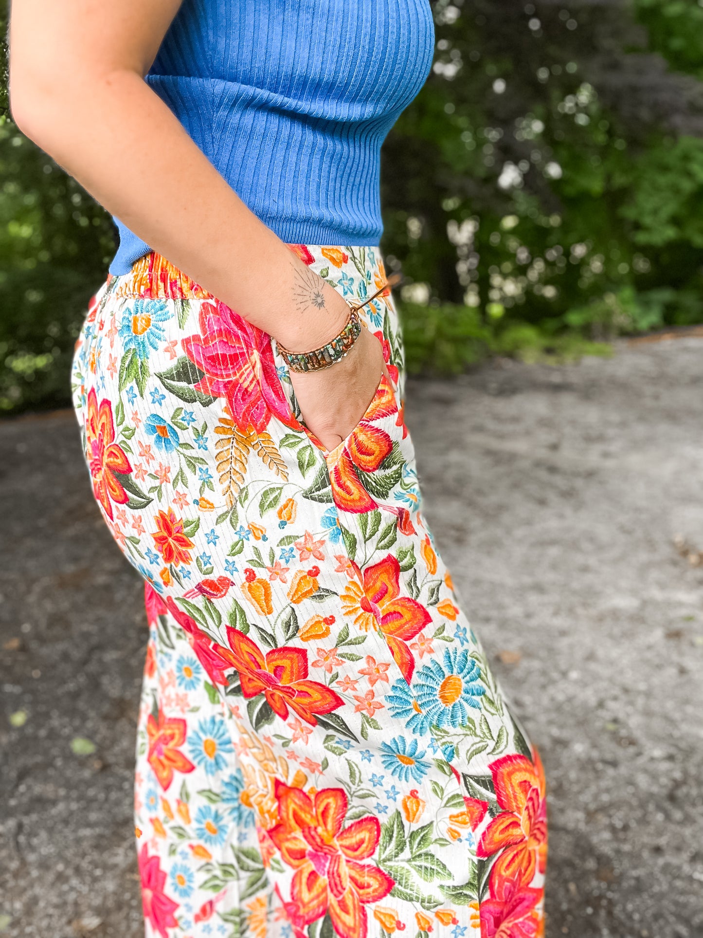 Lucie Floral Flowy Pants