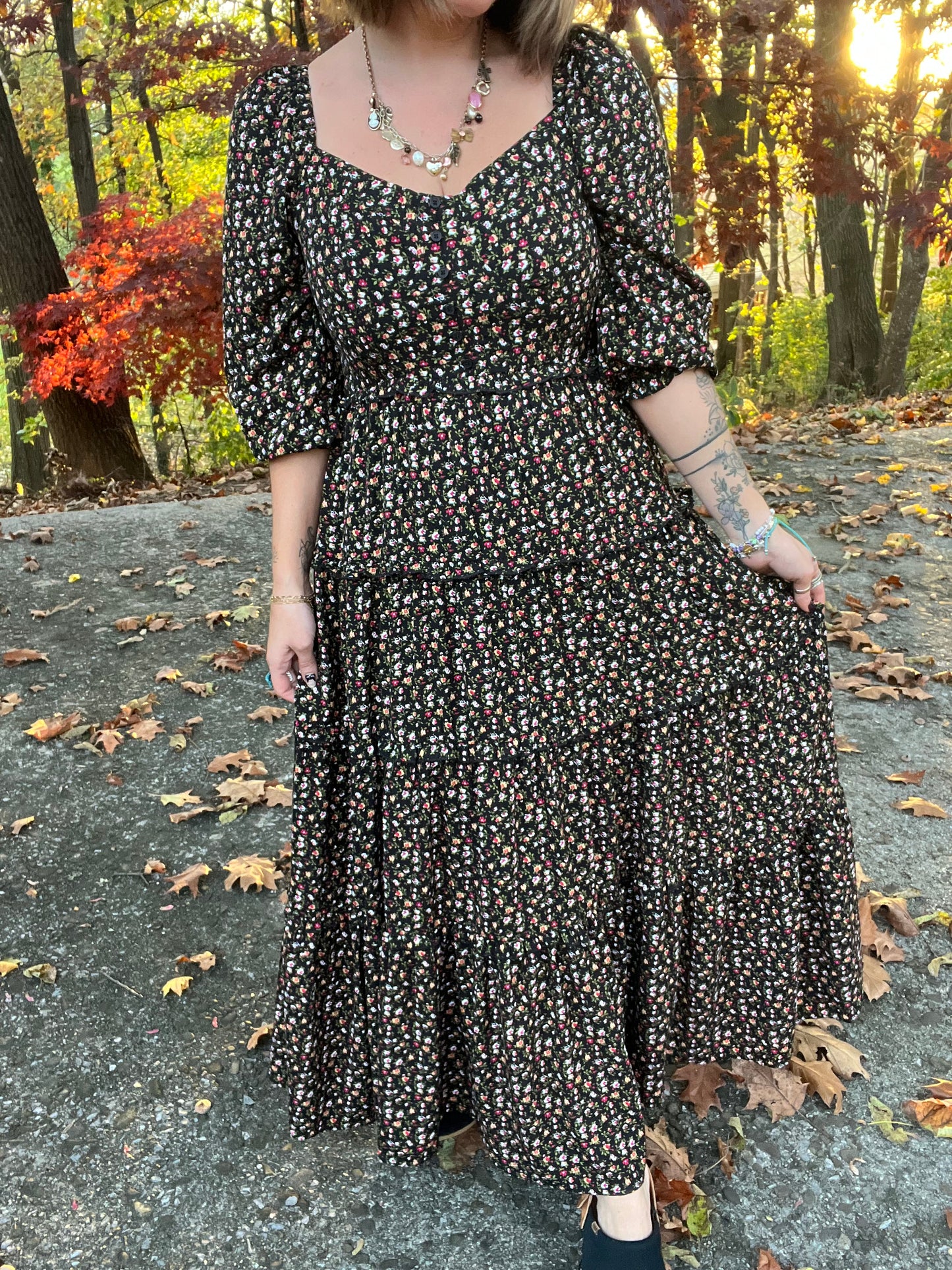 SWEETHEART FLORAL MAXI DRESS
