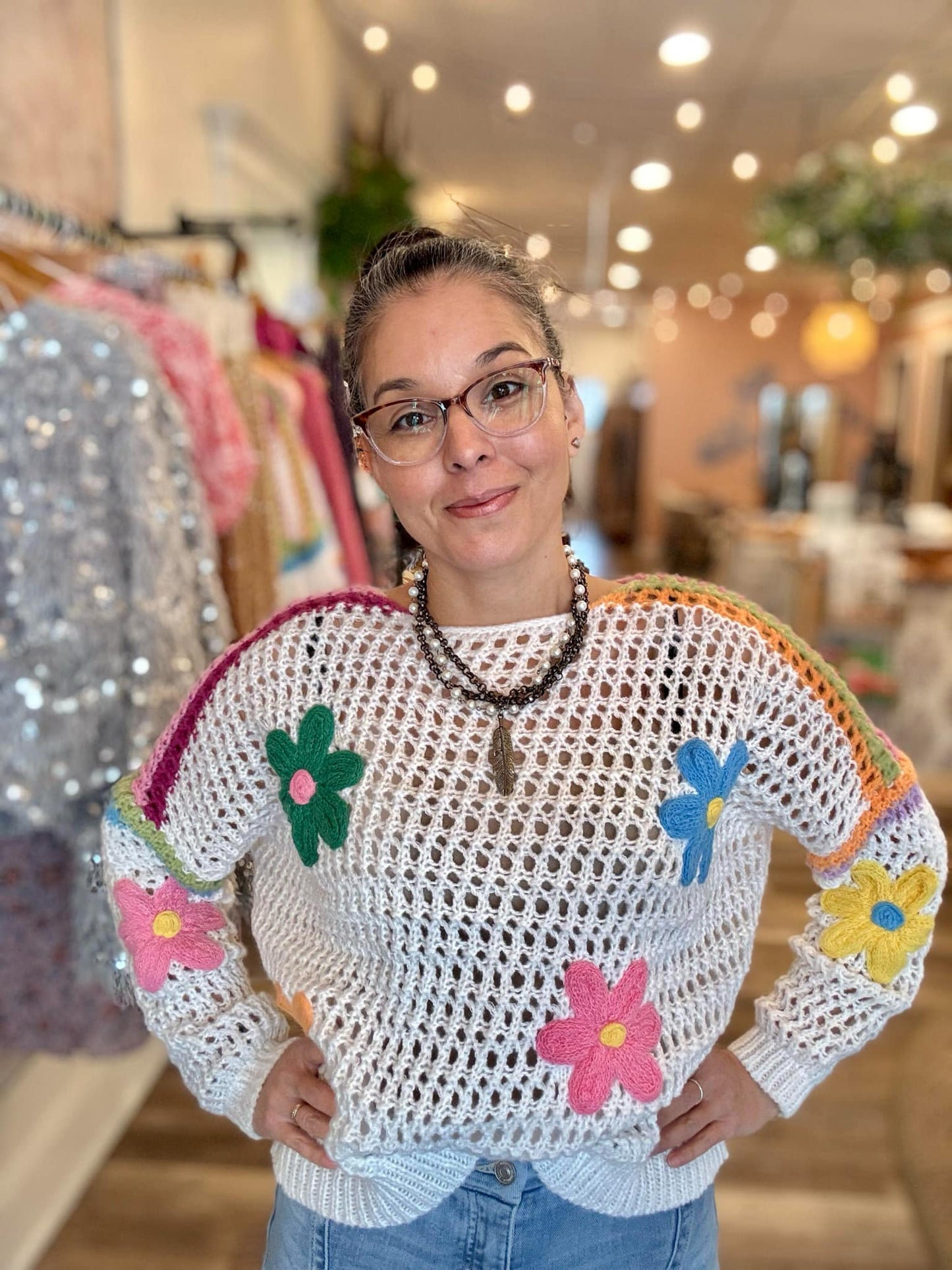 Melanie crochet pullover