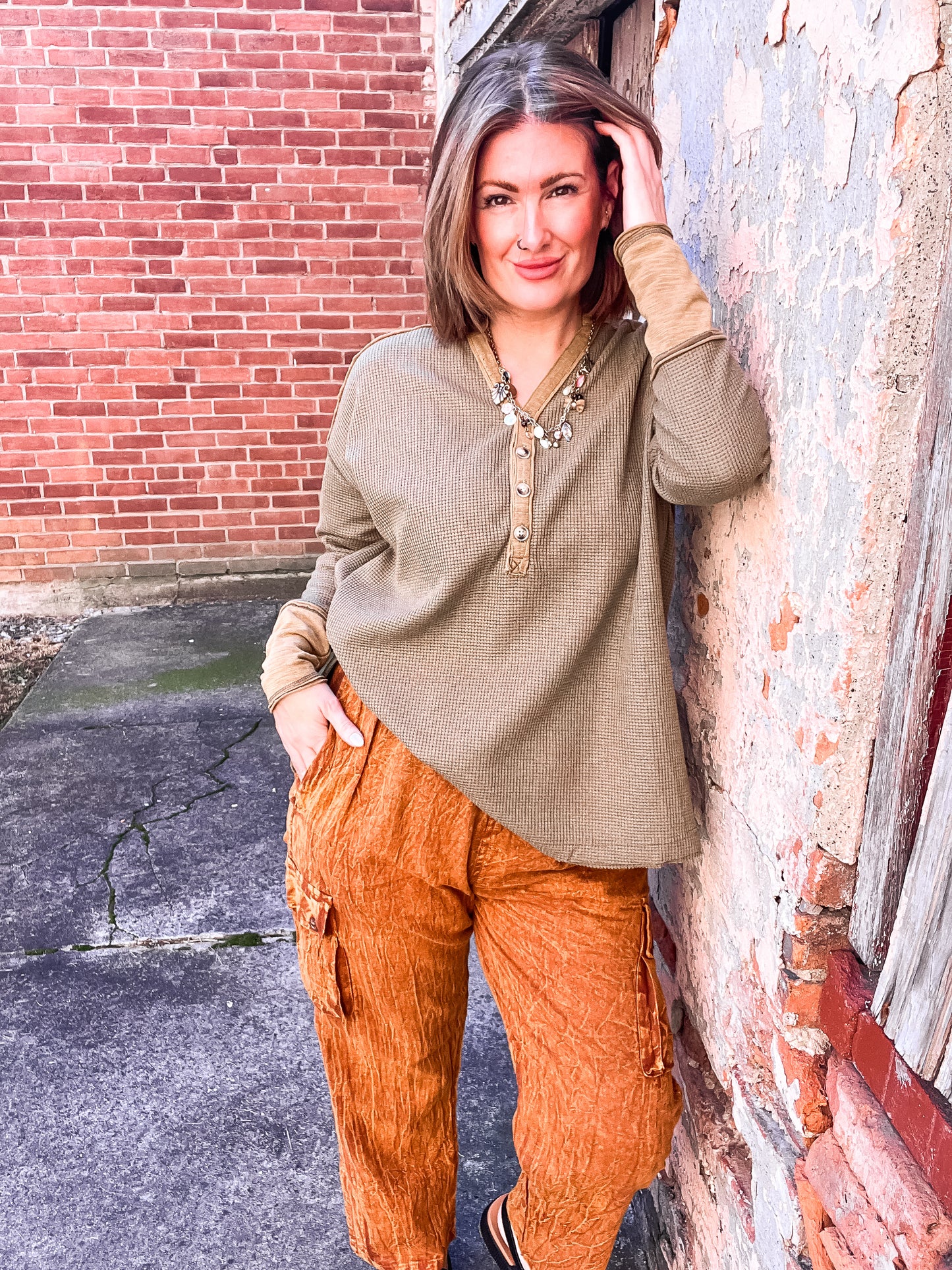 Handcrafted Mineral wash Cargo Pants