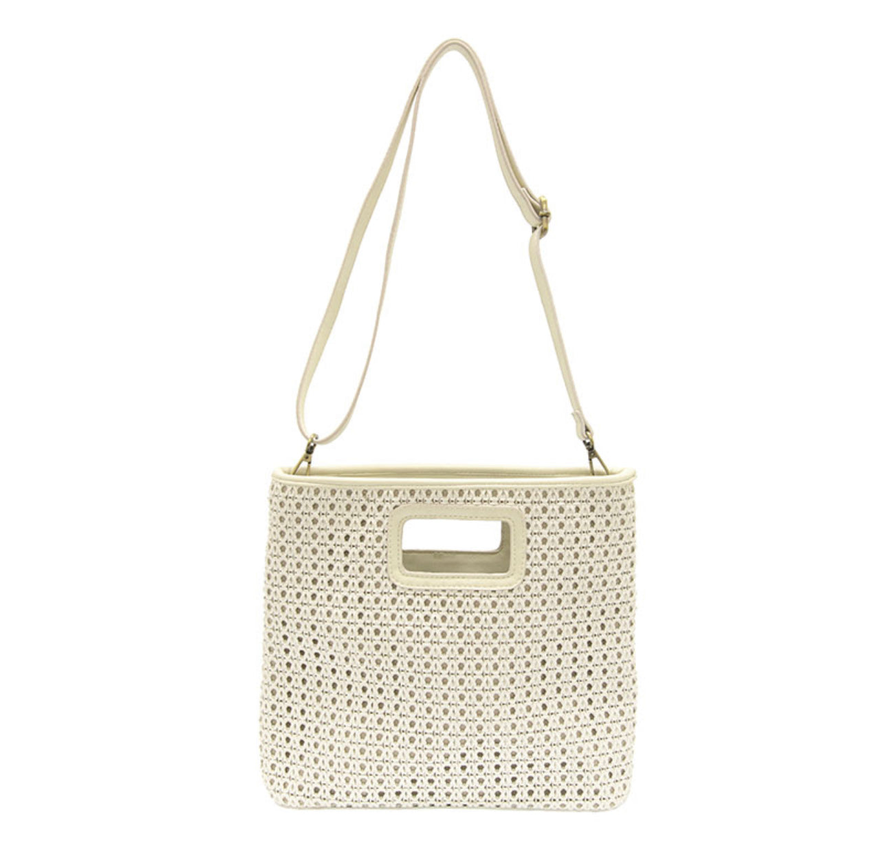 joy susan faux cane cut out tote