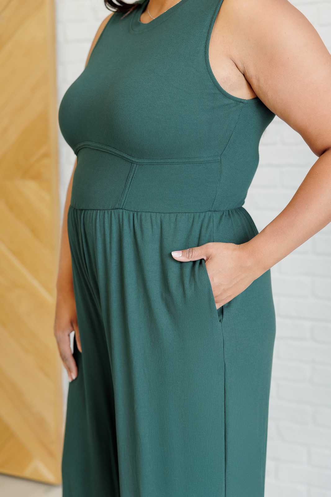 ONLINE EXCLUSIVE Hilary Wide Leg Jumpsuit in Green
