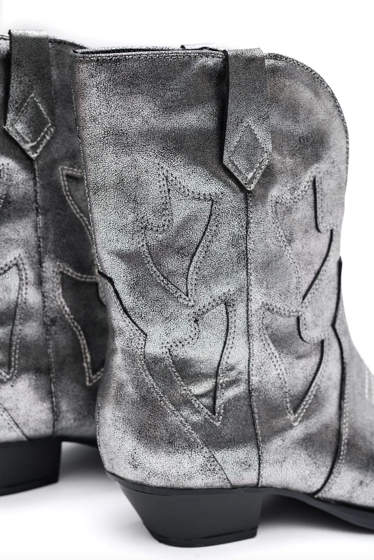 ONLINE EXCLUSIVE Jersey Metallic Boot in Silver