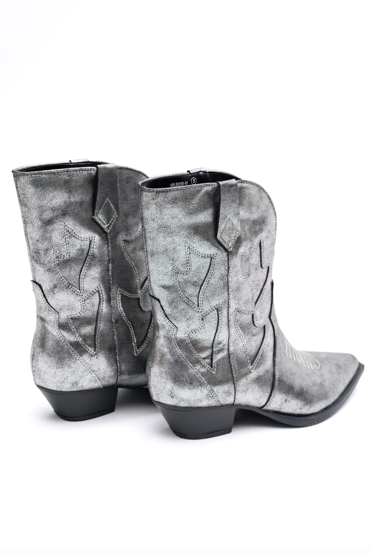 ONLINE EXCLUSIVE Jersey Metallic Boot in Silver