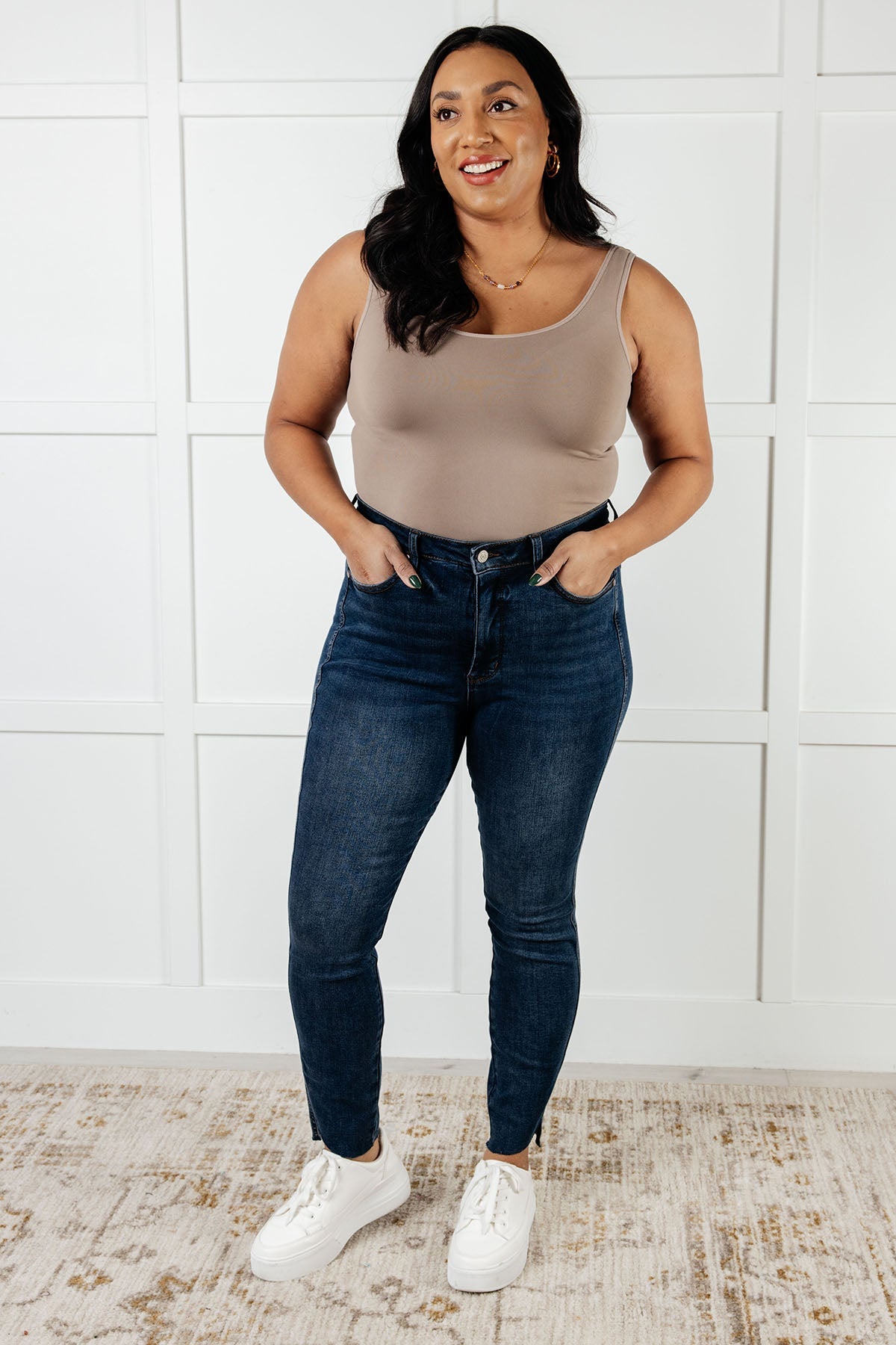 ONLINE EXCLUSIVE Judy blue Tessa High Rise Control Top Step Hem Skinny Jeans