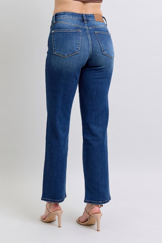 ONLINE EXCLUSIVE Judy Blue Side Seam Detail Straight Jeans with Pockets