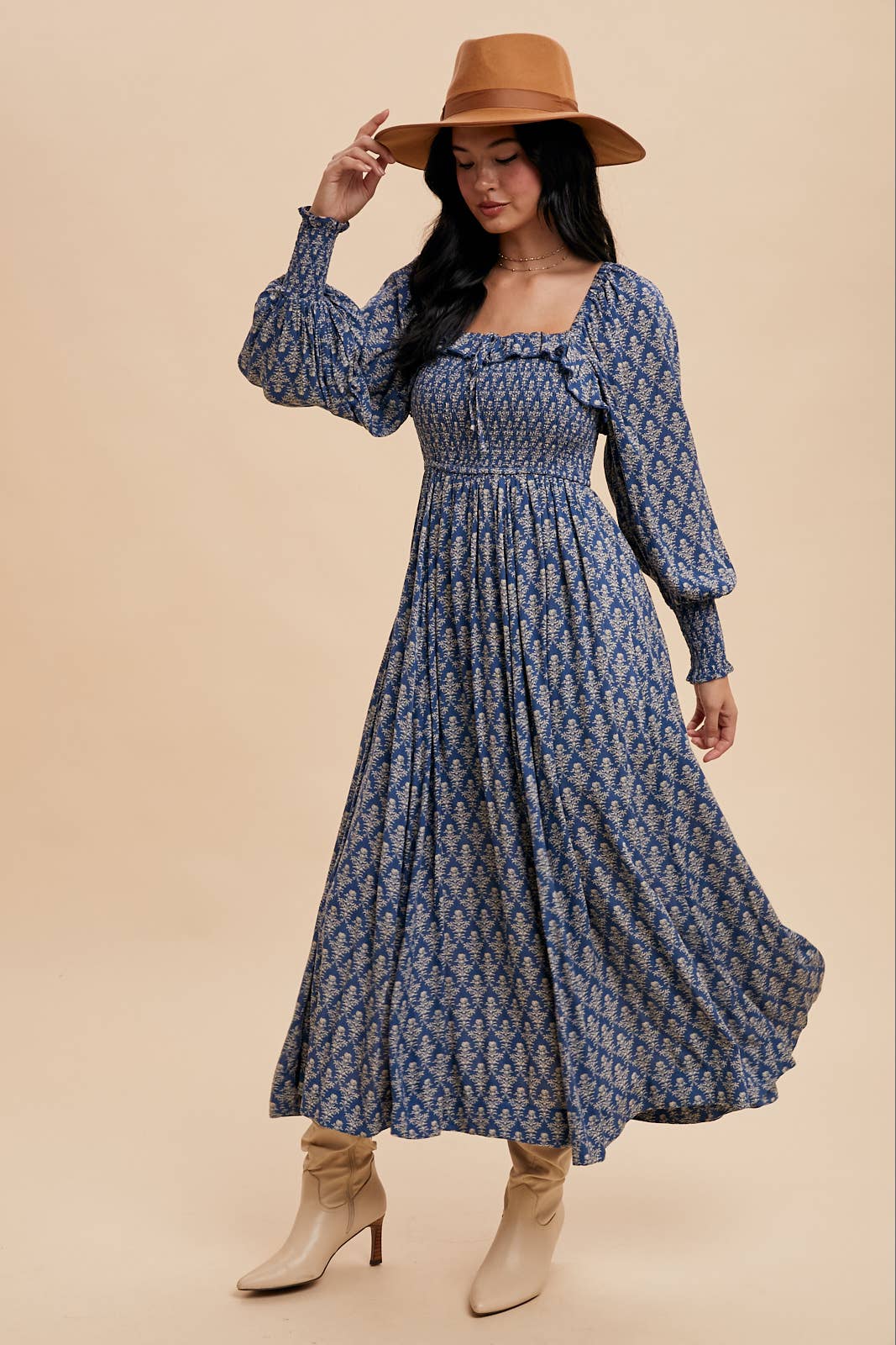 Dixie Smocked maxi dress