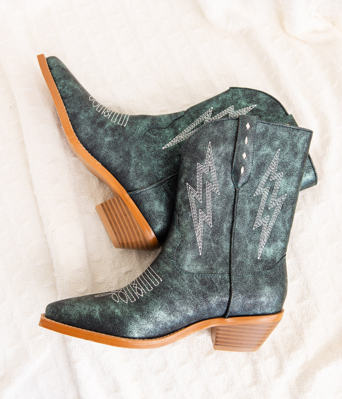 ONLINE EXCLUSIVE Bowie Metallic Boot in Teal