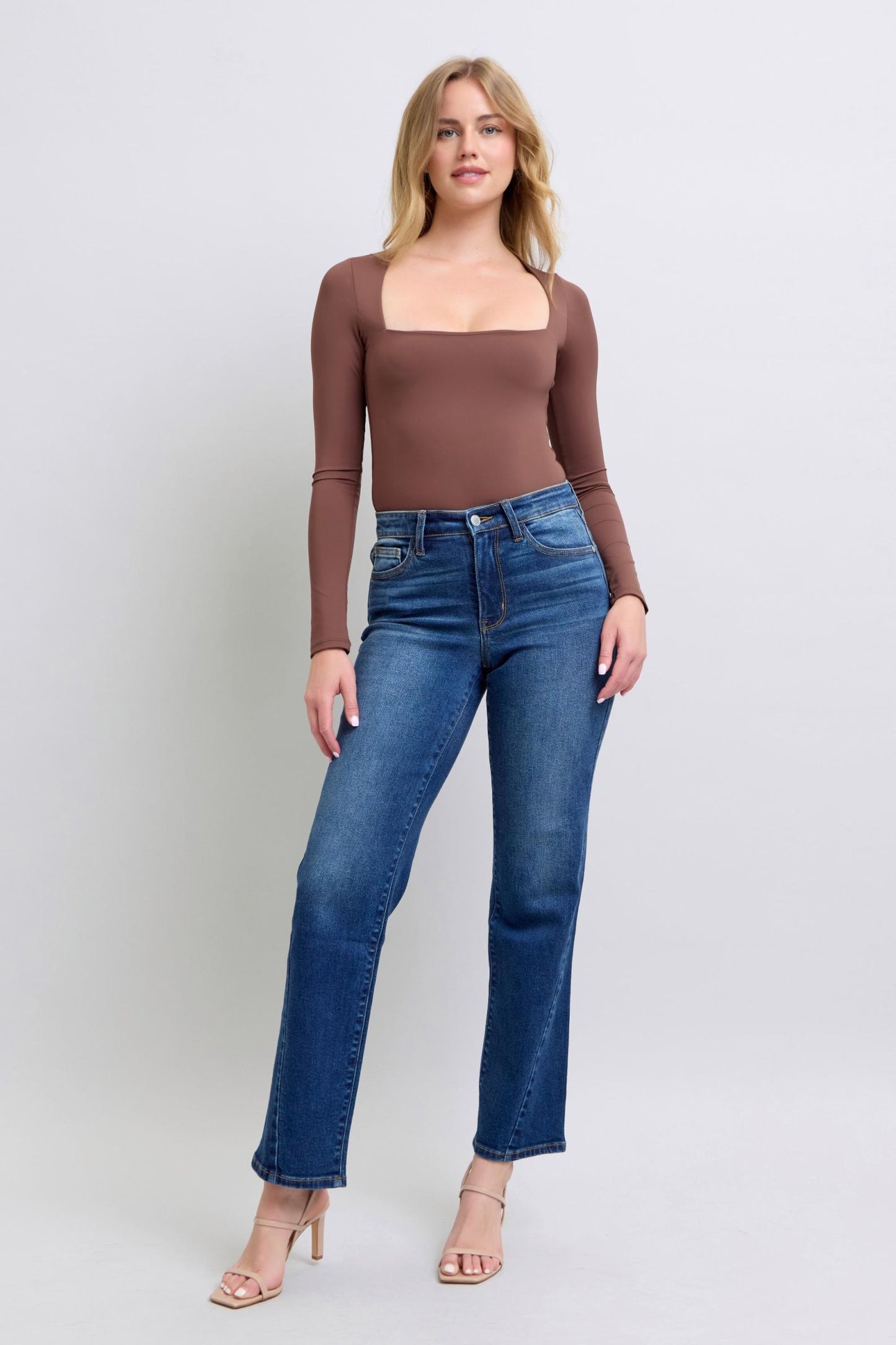 ONLINE EXCLUSIVE Judy Blue Side Seam Detail Straight Jeans with Pockets
