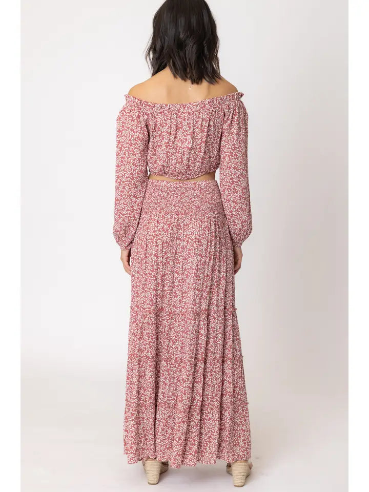 Laurel Floral smocked skirt