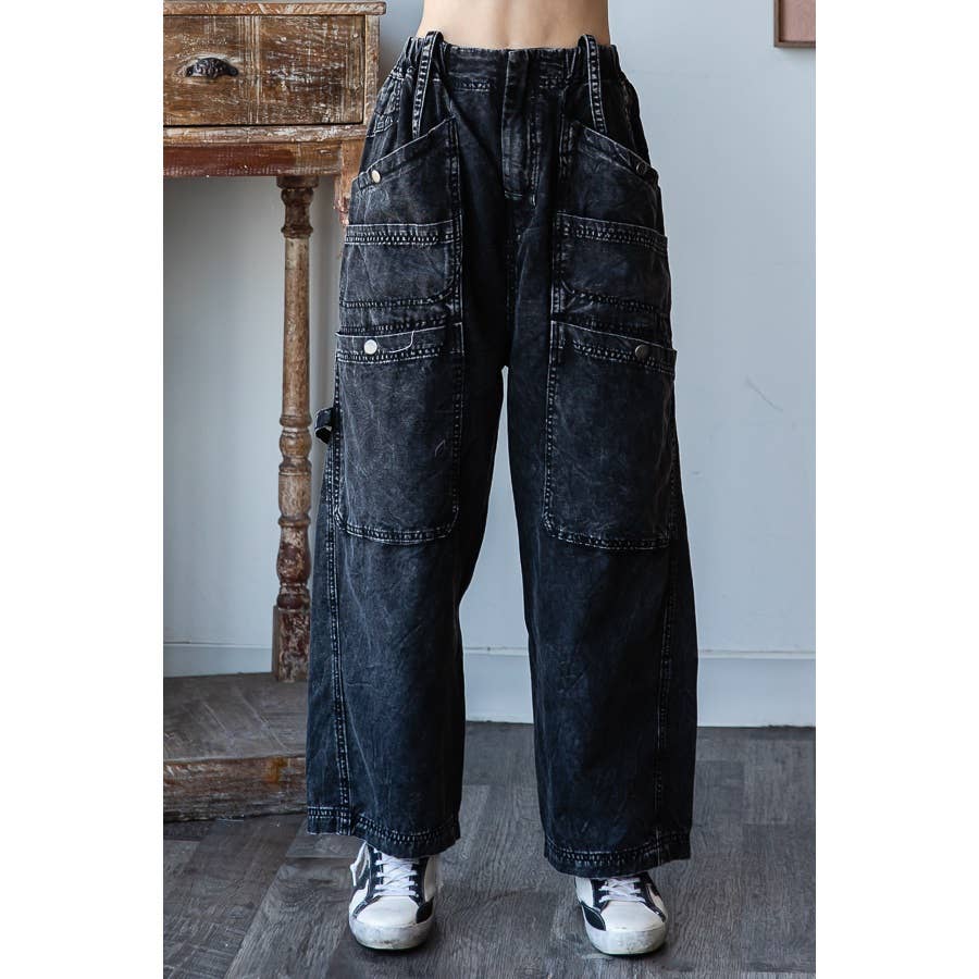 Oli & Hali mineral wash cargo jeans
