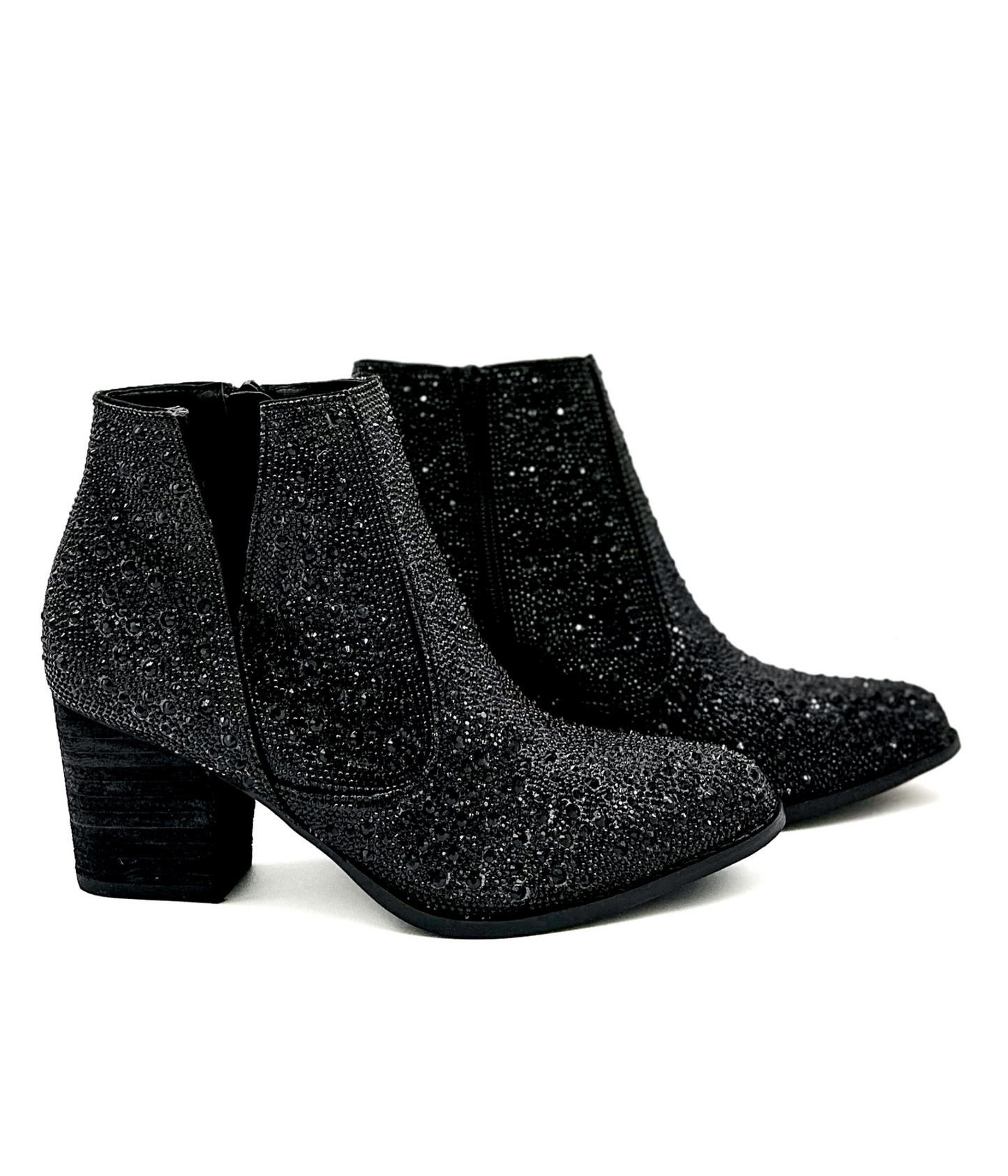 ONLINE EXCLUSIVE Shine Star Rhinestone Bootie in Black